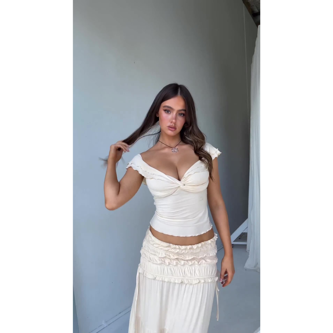 Structured Twist-Top with Maxi Skirt (One Piece)