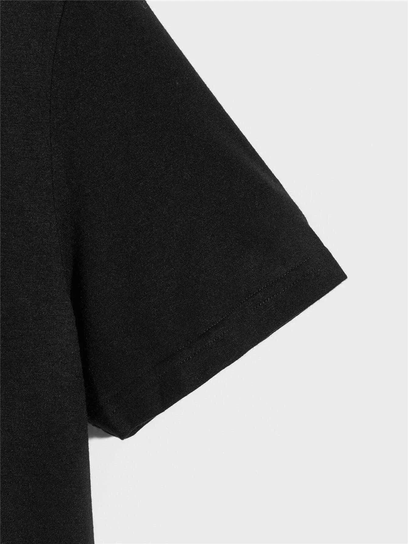 Men's Casual Crew Neck Rose Print T-Shirt (Regular/Oversize)